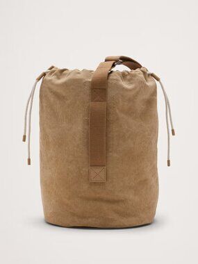 NWT Banana Republic Canvas Crossbody Drawstring Tote in Sand/Khaki - Great bags